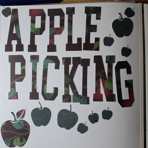 Apple Picking Die Cuts - Fall Scrapbooking Die Cuts - Apple Die Cuts - bulletin board set