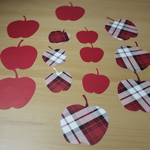 Apple Die Cuts - Classroom Apples - Assorted Apple Cut Outs - Scrapbooking Apples
