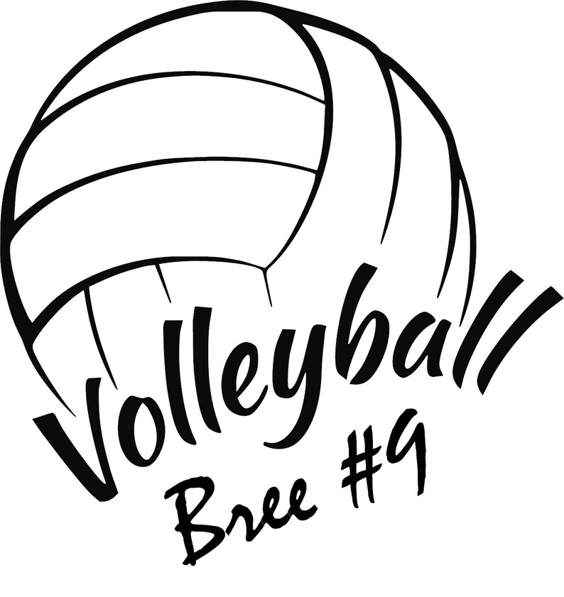 Athlete Window Decal Volleyball Bumper Sticker Custom Sticker Water Bottle / Laptop Decal Volleyball team Decal image 2