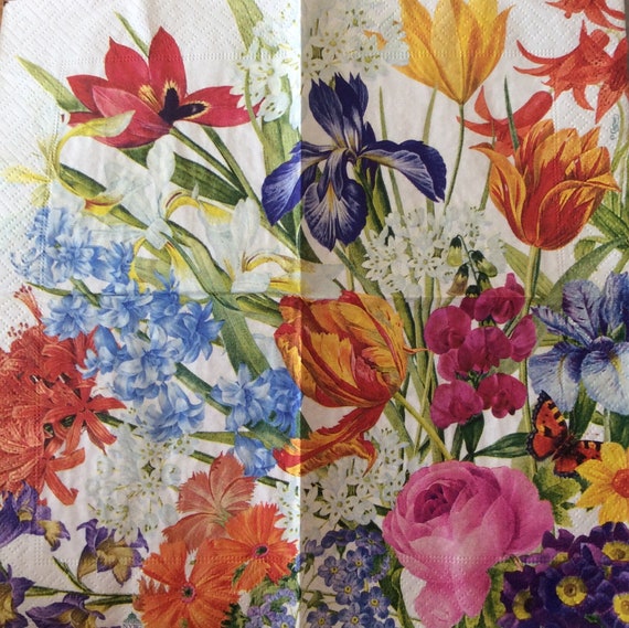 Tropical Leaves Napkin Art 4 x Paper Napkins Ideal for Decoupage