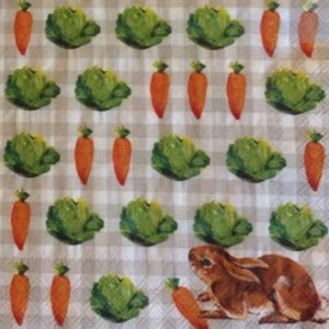 4 Serviettes de papier de Pâques/Artisanat de Pâques/Easter Bunny Decoupage Napkins/Easter design craft paper/mixed media crafts/decoupage paper napkins