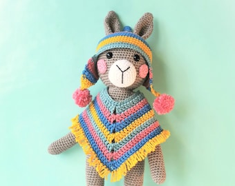 Amigurumi Long Leg Llama Mia Animal PDF Crochet pattern doll toy
