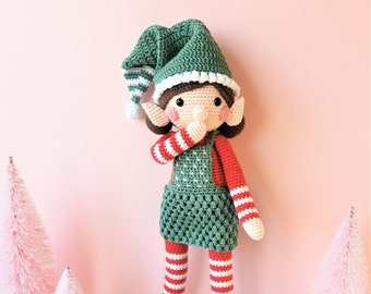 Amigurumi longleg Christmas Elf PDF Crochet pattern Christmas X-mas
