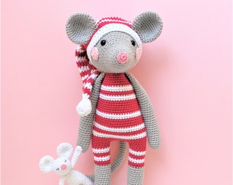 Amigurumi longleg Mouse Mara PDF Animal Crochet Pattern Doll Toy