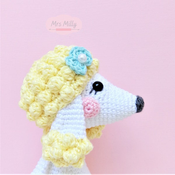 Pippa Poodle amigurumi PDF crochet pattern Toy Dog