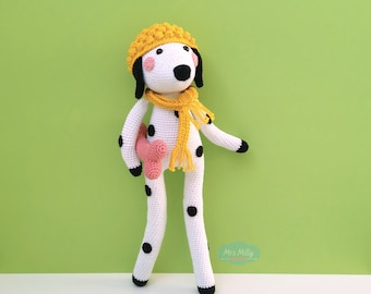 Amélie the French Dalmatian Long Leg PDF crochet pattern