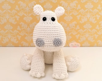 Amigurumi Holly the flying hippo Animal PDF Crochet Pattern Toy Hippopotamus
