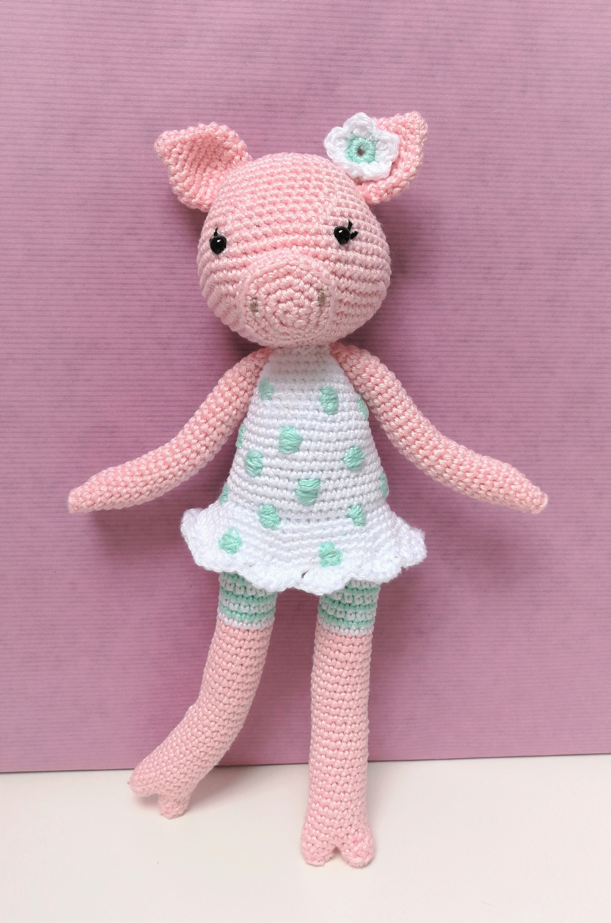 Dottie Cat25 Example.pdf Dottie the Pig Amigurumi Animal PDF Crochet Pattern Doll Toy Piglet ...