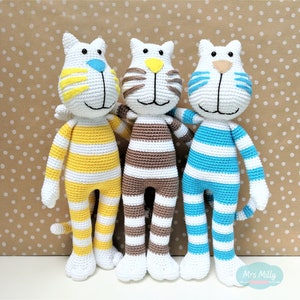 Amigurumi Tiger with stripes Animal PDF Crochet Pattern Doll Toy