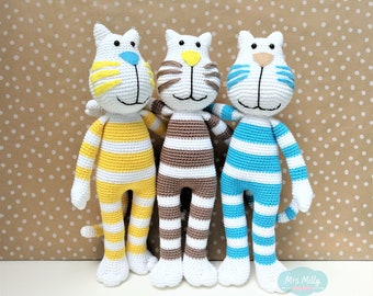 Amigurumi Tiger with stripes Animal PDF Crochet Pattern Doll Toy