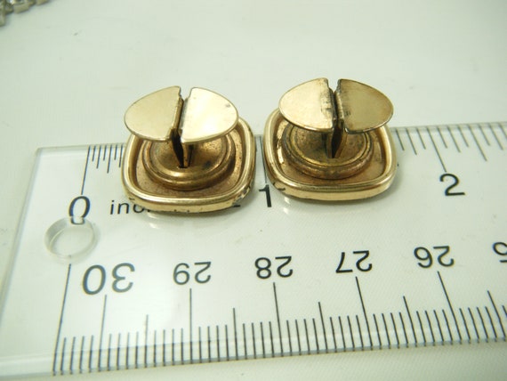 Antique 10K fronts cuff buttons cufflinks Victorian Large hand chased design no monogram