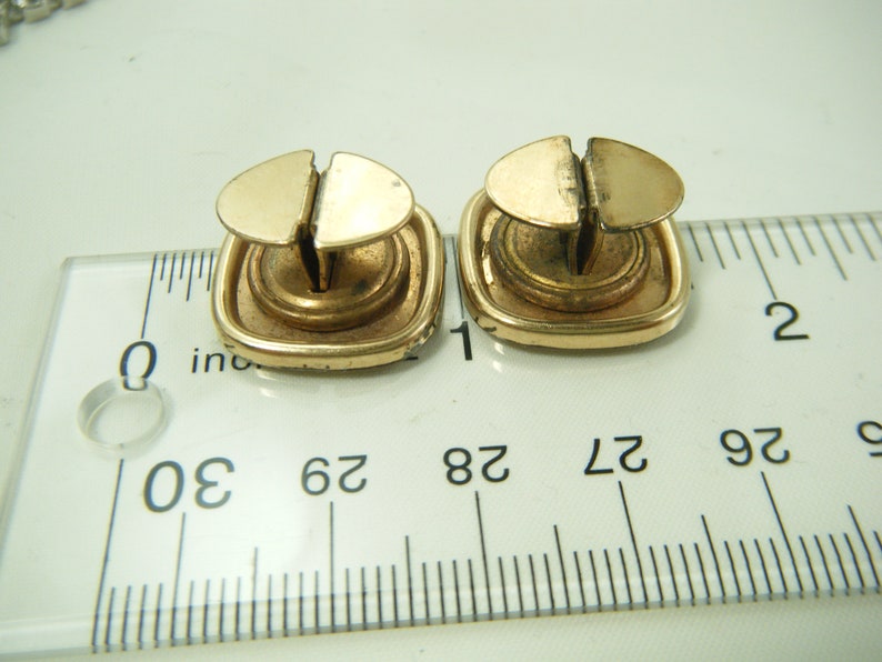 Antique 10K fronts cuff buttons cufflinks Victorian Large hand chased design no monogram