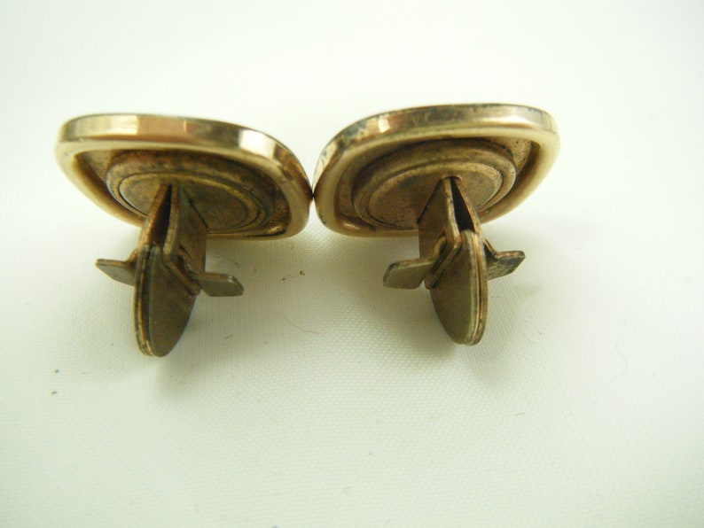 Antique 10K fronts cuff buttons cufflinks Victorian Large hand chased design no monogram