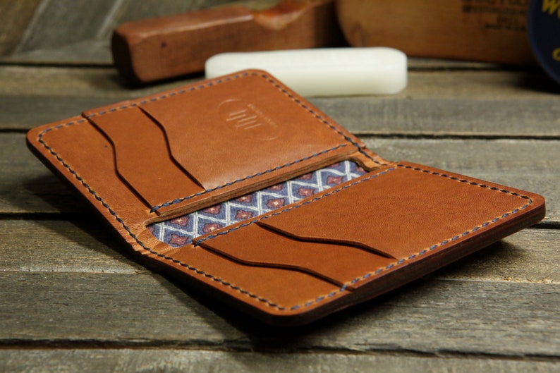 The Commander. A Handmade Leather Bi-fold Wallet with a | Etsy