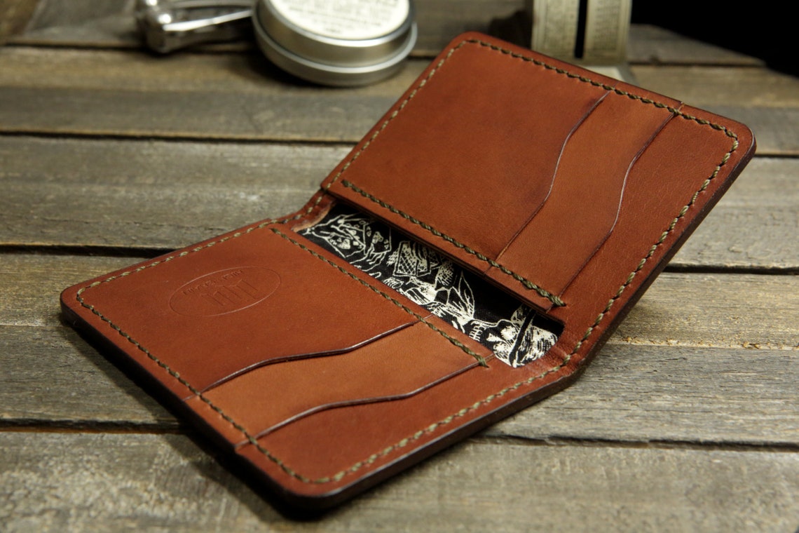 The Commander. A Handmade Leather Bi-fold Wallet With a - Etsy