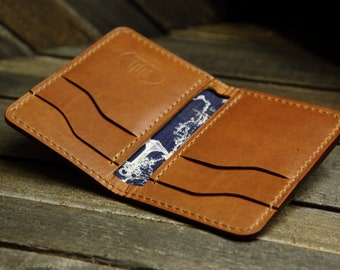 The Commander. A Handmade Leather Bi-fold Wallet With a | Etsy