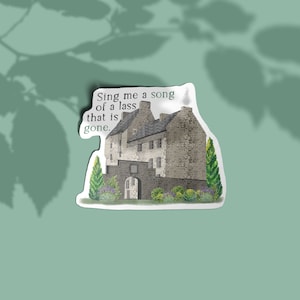 Laird of the Castle - Fiction inspirierter Aufkleber, Fiktives Schloss, Schottland, 3x2,5-Zoll gestanzter Aufkleber