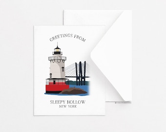 Carte de voeux Sleepy Hollow - Phare, Carte de voeux simple, Carte de voeux de tous les jours, Papeterie, Idées cadeaux