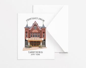 Carte de voeux Tarrytown - Music Hall, Carte de voeux simple, Carte de voeux de tous les jours, Papeterie, Idées cadeaux