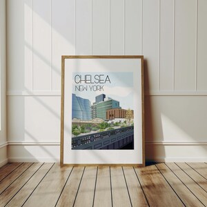 New York Travel Art Print - Chelsea, Wall Art, Wall Decor, USA Art, Traveler Gift, Manhattan Art, City Landmarks, New York City
