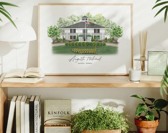 Augusta National, Golf Club Art Print, Art Print, Wall Decor, Golf lover's gift idea, sports art
