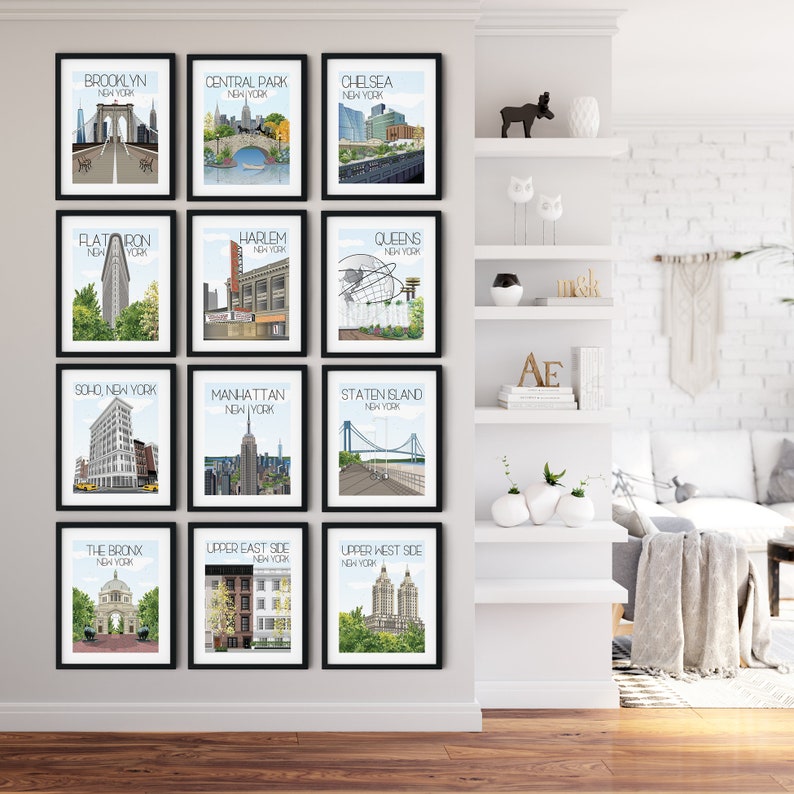 New York Travel Art Print Upper East Side Etsy