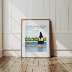 Orient Point, Long Island Travel Art Print, Wall Decor, Coastal Art, Long Island Decor