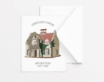 Carte de voeux Irvington - Sunnyside, Carte de voeux simple, Carte de voeux de tous les jours, Papeterie, Idées cadeaux