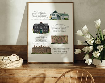 Literatur Frauen Art Print Poster, Wanddekoration, Buchliebhaber Geschenk, Schriftstellerin