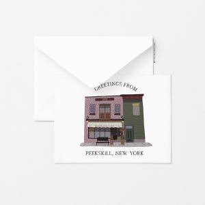 Peekskill-wenskaart - The Beanrunner Cafe, enkele wenskaart, alledaagse wenskaart, briefpapier, cadeau-ideeën