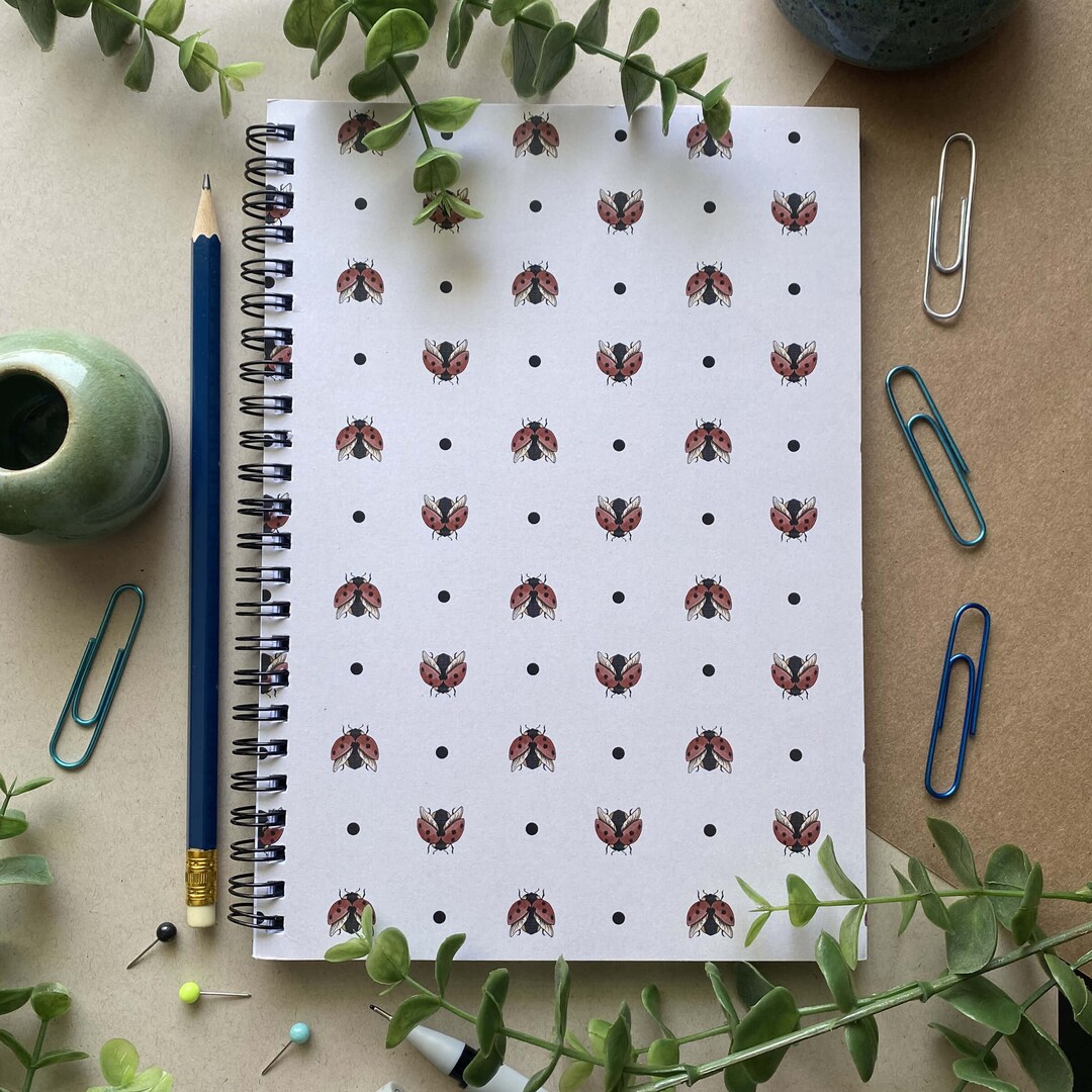 Ladybug Notebook Ladybug Notebook, Office Supplies, Lined Notebook, Spiral Notebook ...