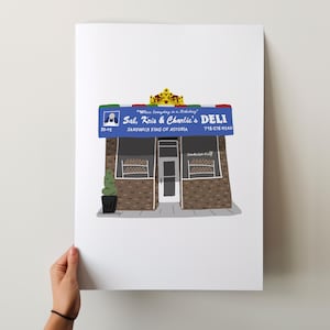 Astoria Collection - Sal, Kris, & Charlie&#39;s Deli, Art Print, Wall Decor, New York City Art, Queens Art, Gift Idea