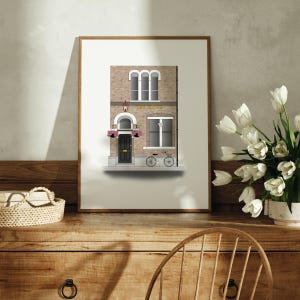 Bridget&#39;s Flat, Fiction Inspired Art Print, Wall Decor, Holiday Art Print, Holiday Wall Decor, Christmas Gift Idea, Customizable