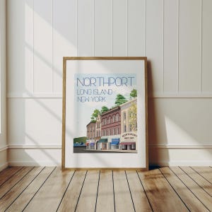 Northport, Long Island Travel Art Print, Wall Decor, Coastal Art, Long Island Decor