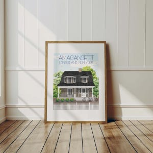 Amagansett, Long Island Travel Art Print, Wall Decor, Coastal Art, Long Island Decor