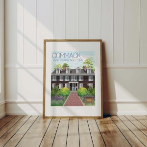 Commack, Long Island Travel Art Print, Wall Decor, Coastal Art, Long Island Decor