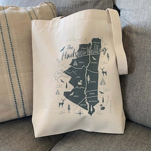 Draagtas Hudson Valley Counties, accessoire, herbruikbare boodschappentas, Hudson Valley, cadeau-idee