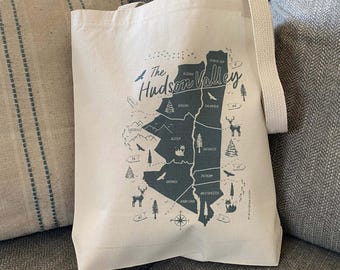 Sac fourre-tout Hudson Valley Counties, accessoire, sac de courses réutilisable, Hudson Valley, idée cadeau