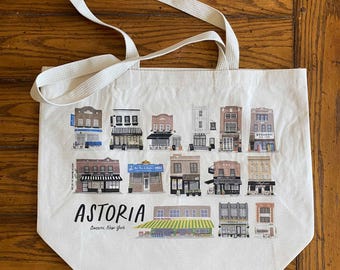 Sac fourre-tout Astoria, accessoire, sac de courses réutilisable, Queens, New York, idée cadeau