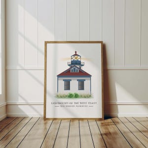 Point Robinson, Lighthouses of the West Coast, Art Print, Wall Decor, Coastal Home Decor, Nautical, Maritime
