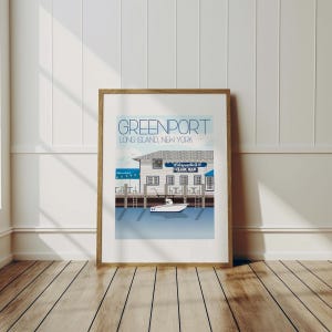 Greenport, Long Island Travel Art Print, Wall Decor, Coastal Art, Long Island Decor