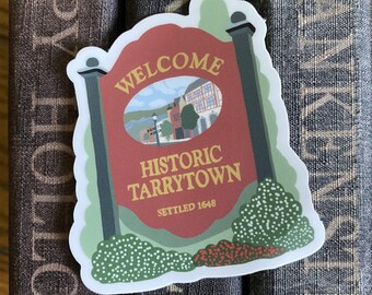 Sticker enseigne Tarrytown, Sticker découpé, Sticker imperméable, Sticker décoratif