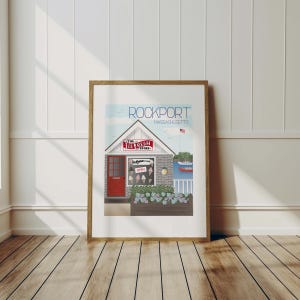 Massachusetts Travel Art Print - Rockport Ice Cream, Wall Art, Wall Decor, USA Art, Traveler Gift, Travel Memories, Travel Decor