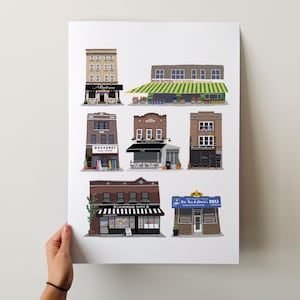 Astoria Collection - Astoria Shop Fronts 2.0, Art Print, Wall Decor, New York City Art, Queens Art, Gift Idea
