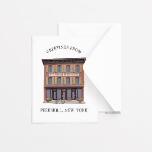 Peekskill-wenskaart - standaard huis, enkele wenskaart, alledaagse wenskaart, briefpapier, cadeau-ideeën