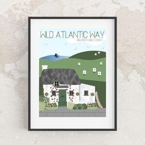 Ireland Travel Art Print - Wild Atlantic Way, Wall Art, Wall Decor, Europe Art, Traveler Gift, Travel Memories, Travel Decor, Home Decor