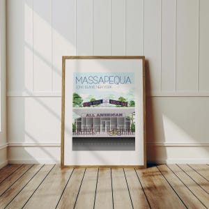Massapequa, Long Island Travel Art Print, Wall Decor, Coastal Art, Long Island Decor