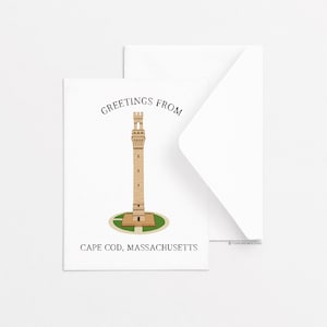 Carte de voeux Cape Cod Pilgrim Monument, Carte de voeux unique, Carte de voeux de tous les jours, Papeterie, Idées cadeaux, Côtier, Nautique