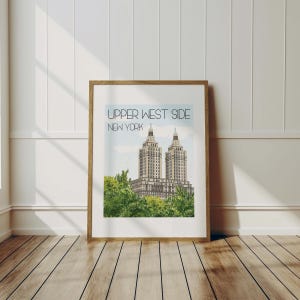 New York Travel Art Print - Upper West Side, Wall Art, Wall Decor, USA Art, Traveler Gift, Manhattan Art, City Landmarks, New York City