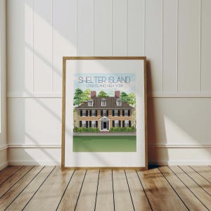 Shelter Island, Long Island Travel Art Print, Wall Decor, Coastal Art, Long Island Decor